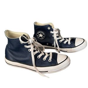Converse Chuck Taylor leather high top sneakers lace up 7.5 women’s